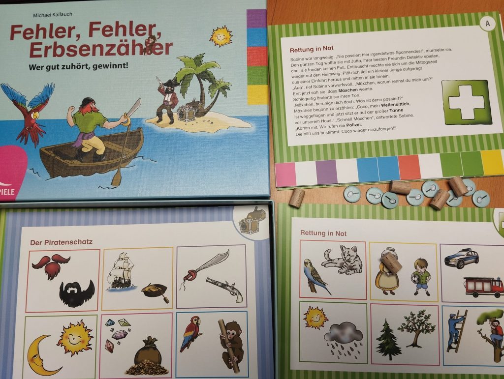 Spiel mit Bildkarten und Text zum Vorlesen