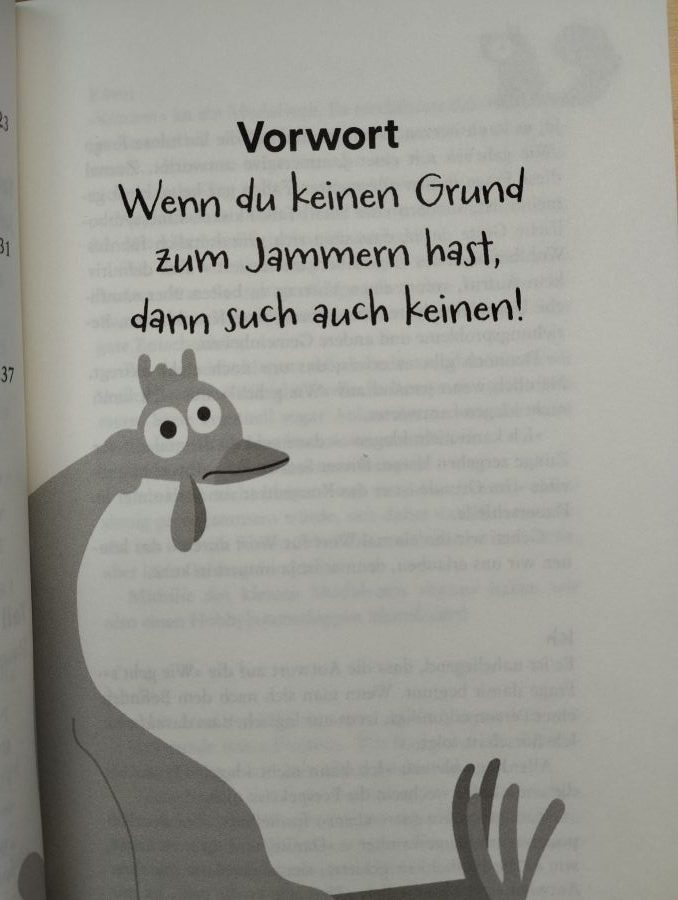 links unten ein Huhn darüber Vorwort