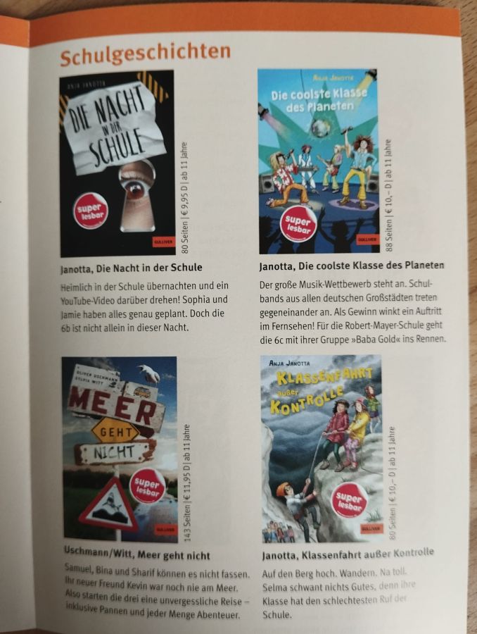 vier Buchcover